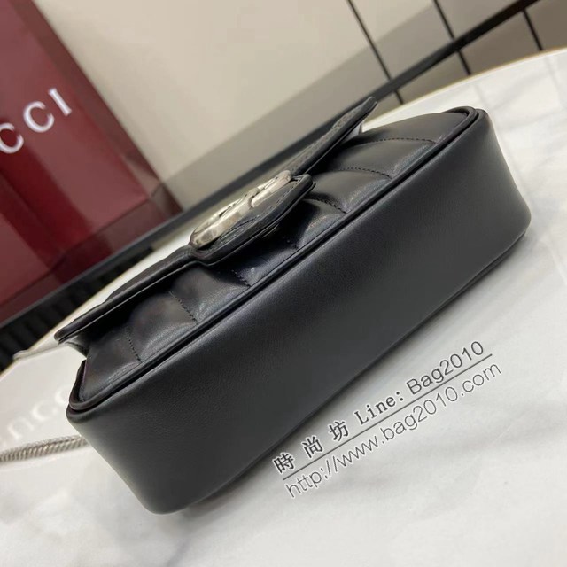 Gucci專櫃古馳最新款Marmont系列超迷你手袋絎縫V型原廠皮鏈條斜挎女包 jh2975型號：476433